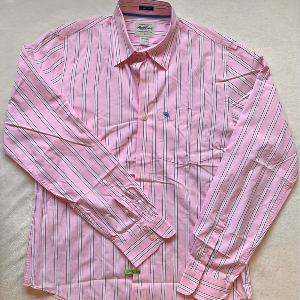 Vintage Y2K Abercrombie Mens Classic Fit Button Shirt